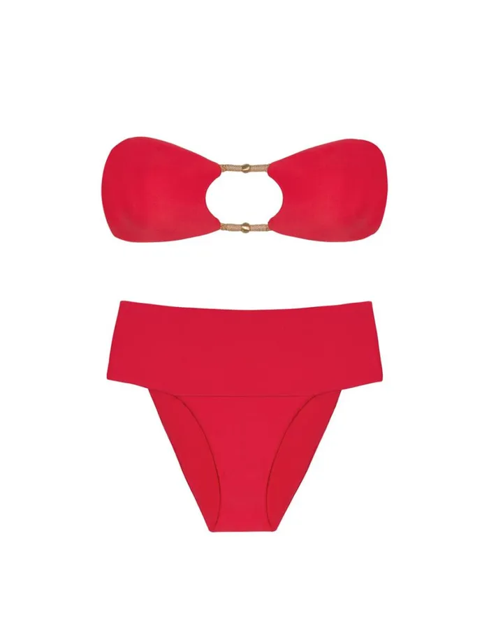 Bottoms Women ViX Paula Hermanny Jessica Hot Pant Bottom 8211 Red Poppy