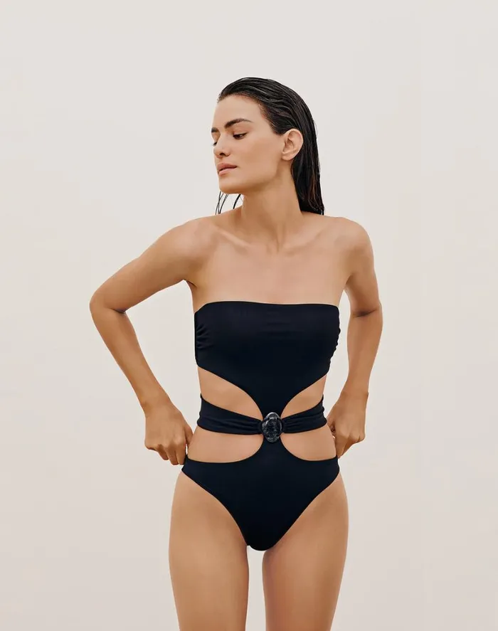 Bottoms Women ViX Paula Hermanny Kim One Piece 8211 Black