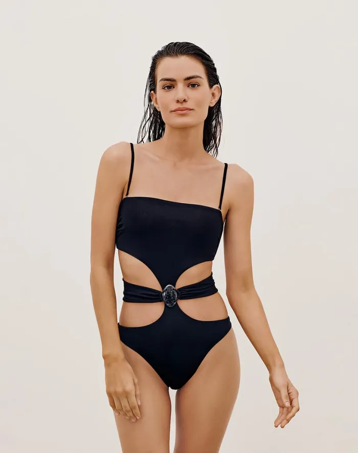Bottoms Women ViX Paula Hermanny Kim One Piece 8211 Black