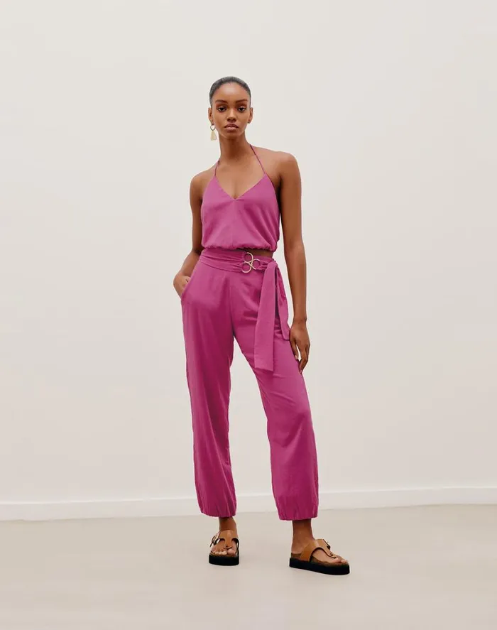 Bottoms Women ViX Paula Hermanny Kira Pants 8211 Bubblegum