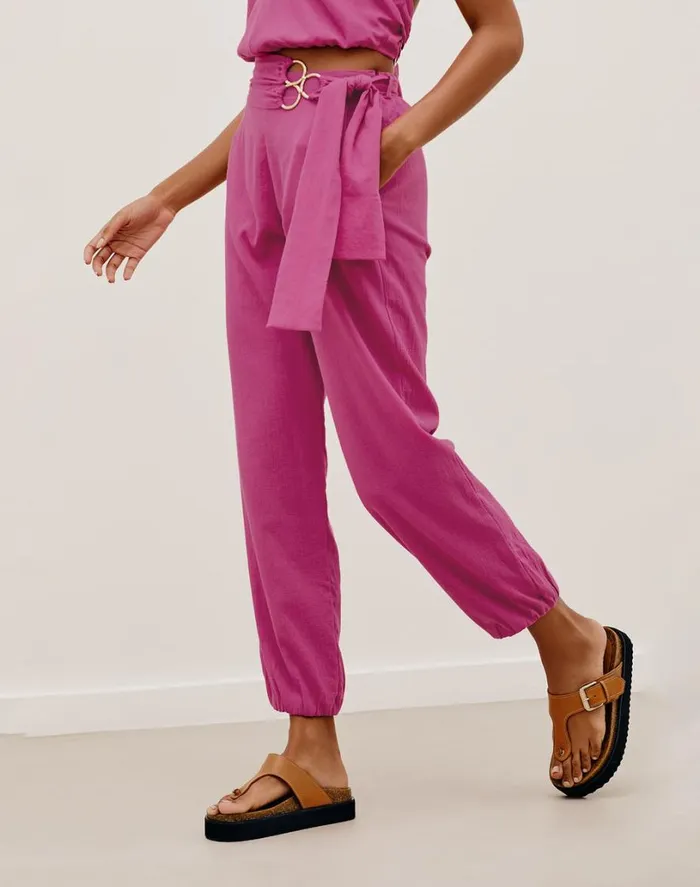 Bottoms Women ViX Paula Hermanny Kira Pants 8211 Bubblegum