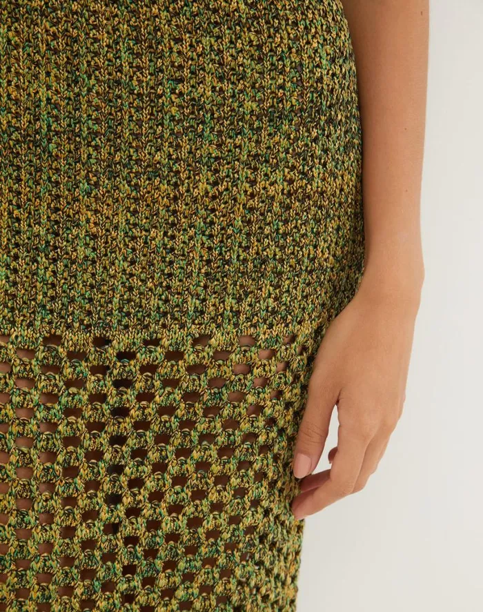 Bottoms Women ViX Paula Hermanny Knit Aria Midi Skirt 8211 Green