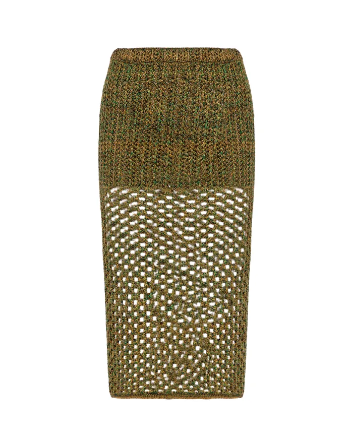 Bottoms Women ViX Paula Hermanny Knit Aria Midi Skirt 8211 Green