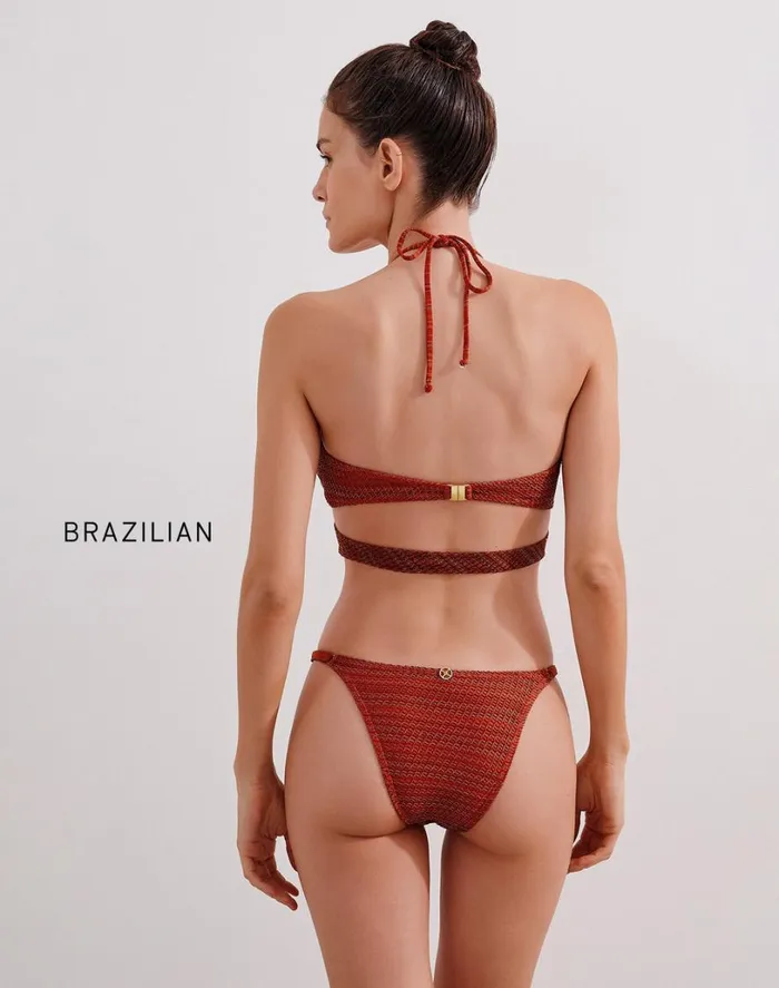 Bottoms Women ViX Paula Hermanny Mesh Rafa Bottom 8211 Brick