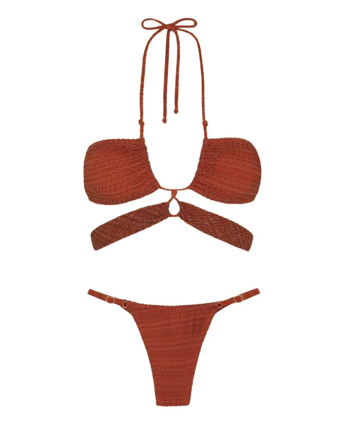 Bottoms Women ViX Paula Hermanny Mesh Rafa Bottom 8211 Brick
