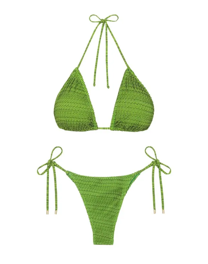 Bottoms Women ViX Paula Hermanny Mesh Tie Side Bottom 8211 Acid Green