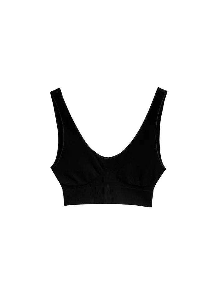 Bralettes and Wireless Bras Lingerie Fleur Du Mal Le Body Seamless Bralette Black