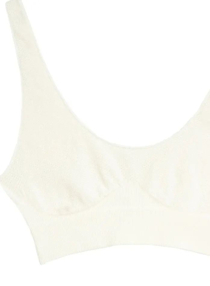 Bralettes and Wireless Bras Lingerie Fleur Du Mal Le Body Seamless Bralette Ivory