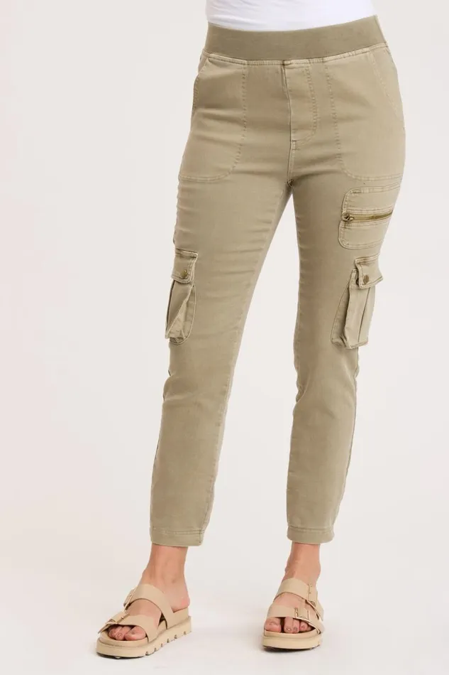 Brantley Cargo Pant Sand Lime Pigment Clothing XCVI Leggings