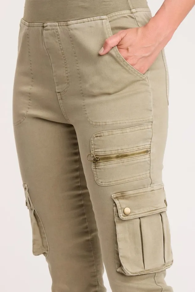Brantley Cargo Pant Sand Lime Pigment Clothing XCVI Leggings