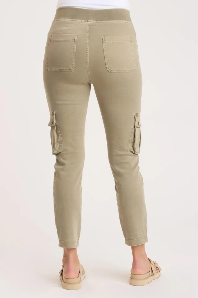 Brantley Cargo Pant Sand Lime Pigment Clothing XCVI Leggings