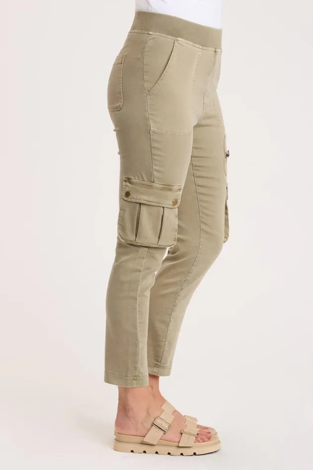 Brantley Cargo Pant Sand Lime Pigment Clothing XCVI Leggings