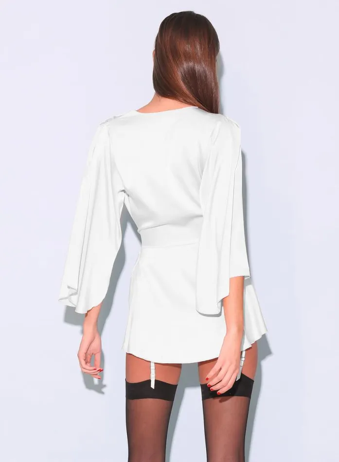 Bridal PleasureLingerieClothing Fleur Du Mal Angel Sleeve Robe Creme