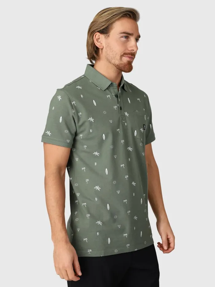 Brunotti Polos and Shirts Men AddaxAOPolo Shortsleeve Vintage Green