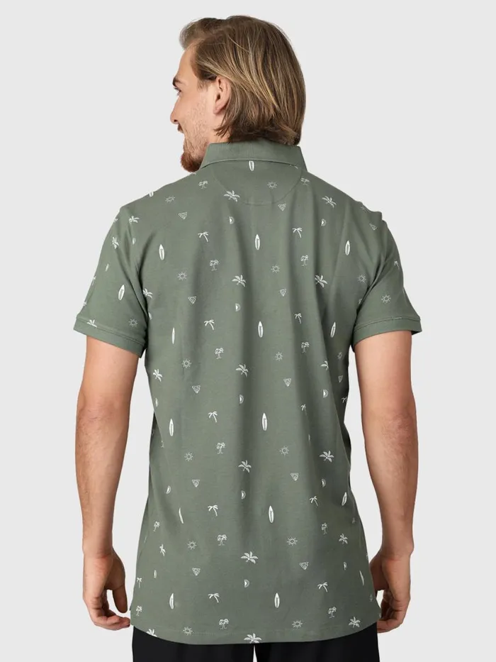 Brunotti Polos and Shirts Men AddaxAOPolo Shortsleeve Vintage Green