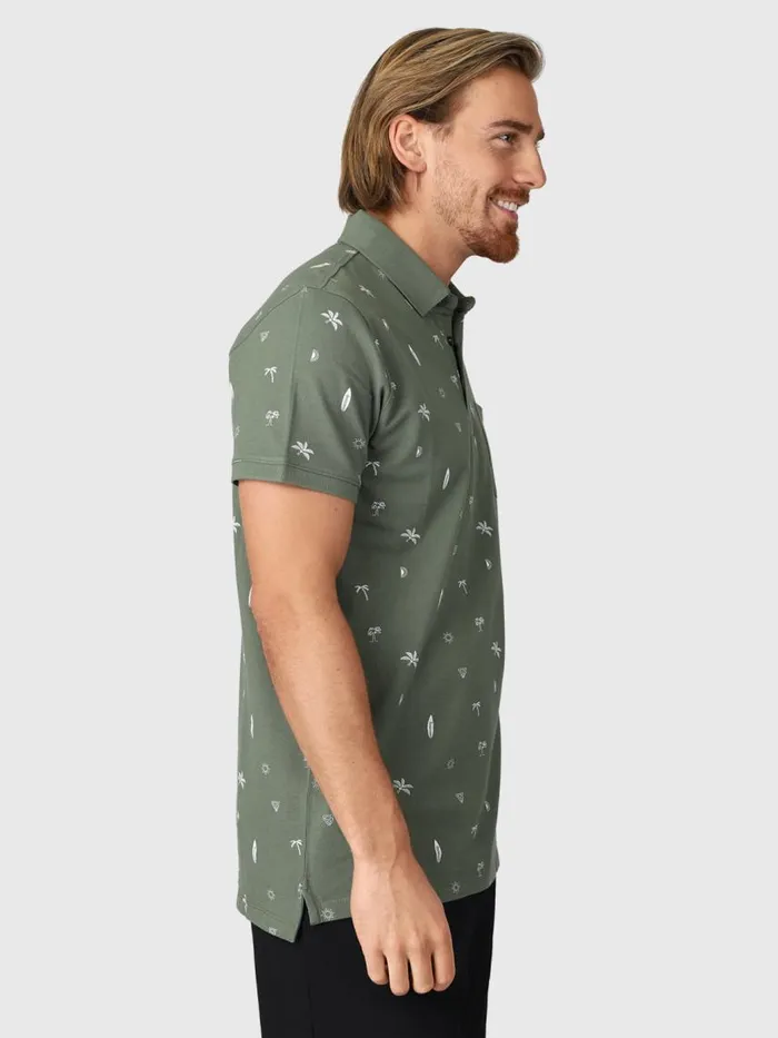 Brunotti Polos and Shirts Men AddaxAOPolo Shortsleeve Vintage Green