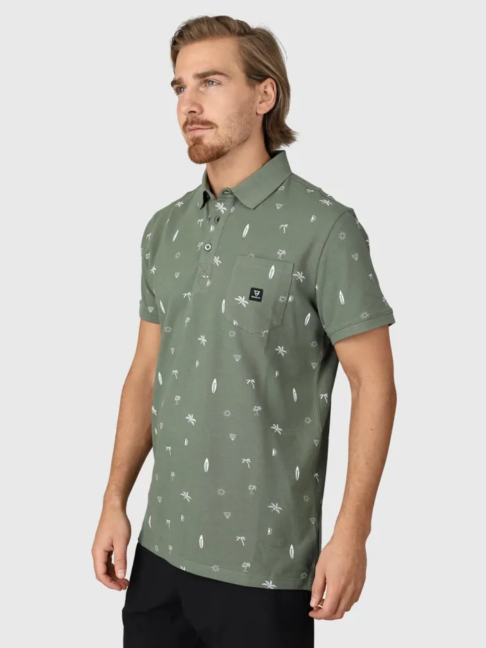 Brunotti Polos and Shirts Men AddaxAOPolo Shortsleeve Vintage Green
