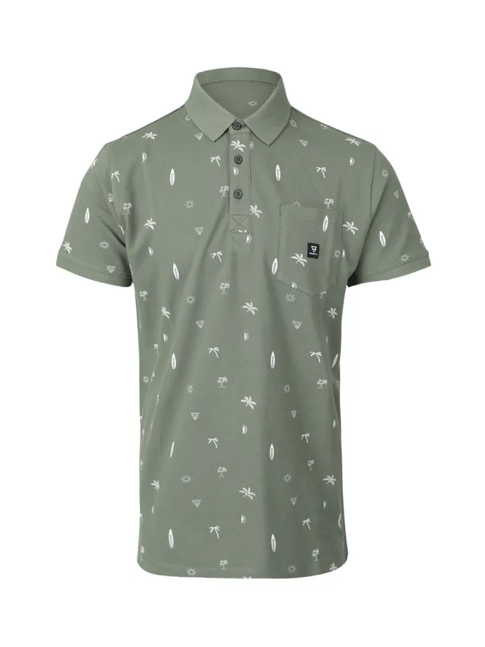 Brunotti Polos and Shirts Men AddaxAOPolo Shortsleeve Vintage Green