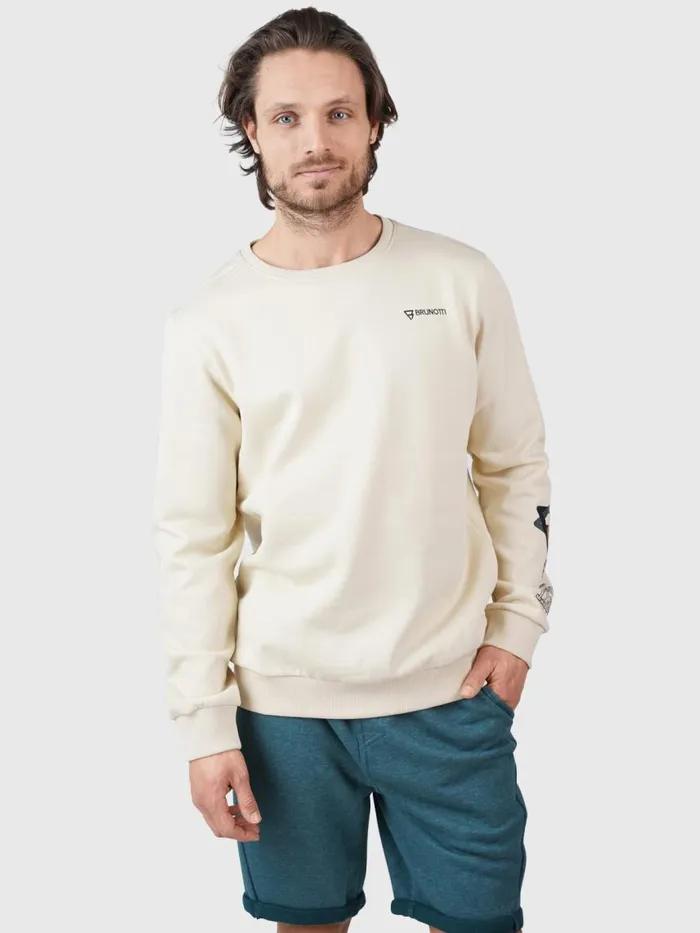 Brunotti Sweaters and Hoodies Men MurrayRSweater WhiteBeige