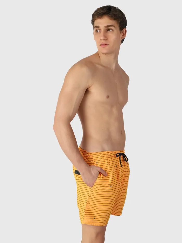 Brunotti Swim Shorts Men CrunECOStripeSwim Shorts Orange