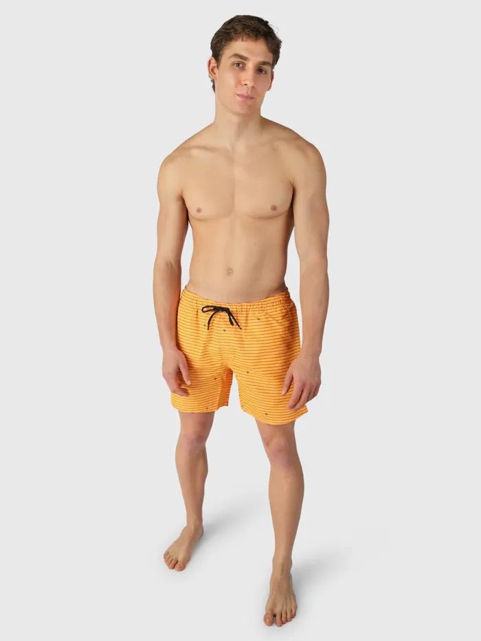 Brunotti Swim Shorts Men CrunECOStripeSwim Shorts Orange