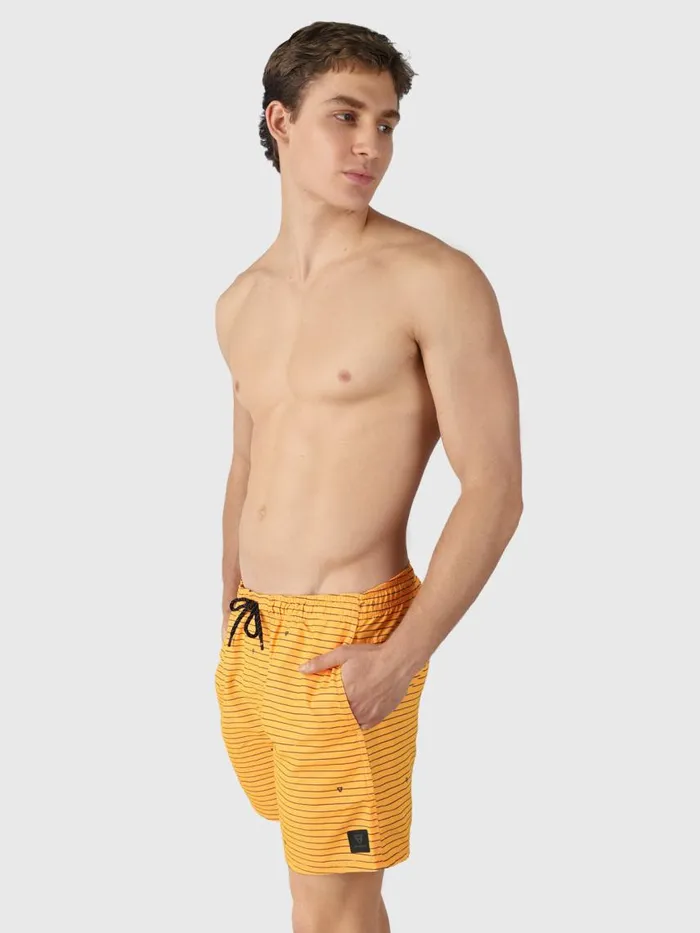 Brunotti Swim Shorts Men CrunECOStripeSwim Shorts Orange