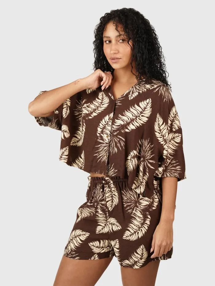 Brunotti TShirts and Tops Women RileePalm Shirt Brown