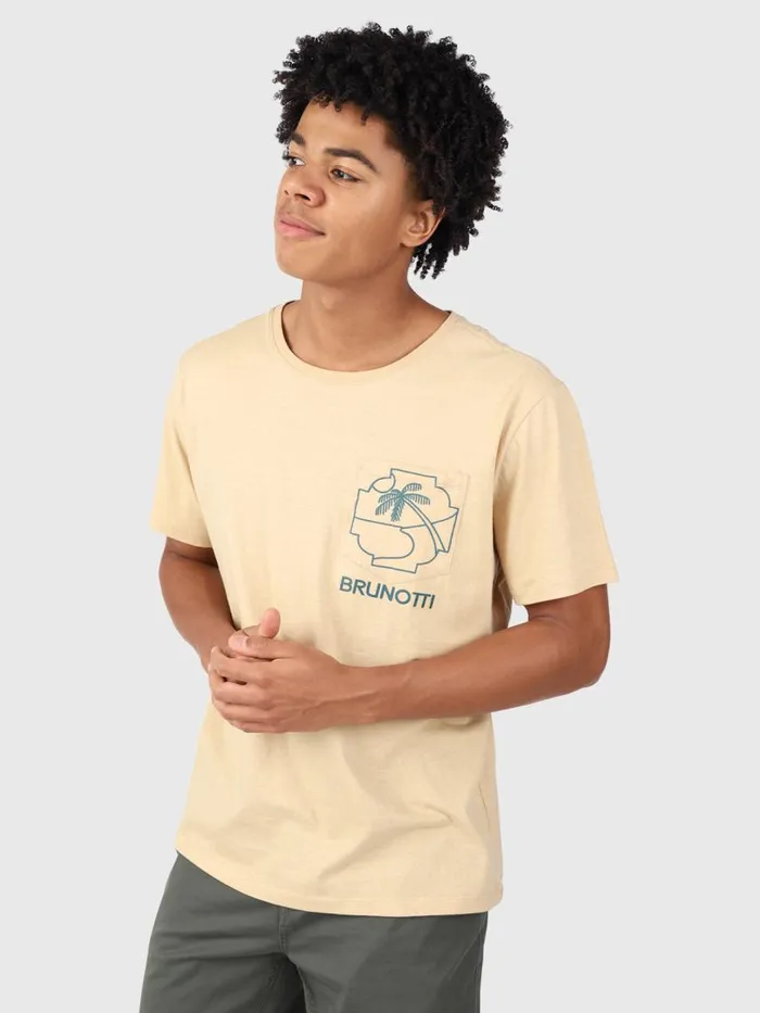 Brunotti Tshirts Men AxleNeppyTshirt Beige