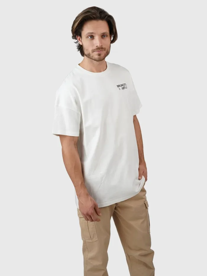Brunotti Tshirts Men CampelloPalmOversized Tshirt OffWhite