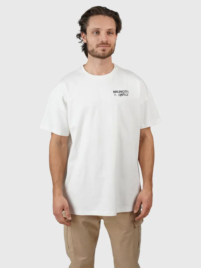 Brunotti Tshirts Men CampelloPalmOversized Tshirt OffWhite
