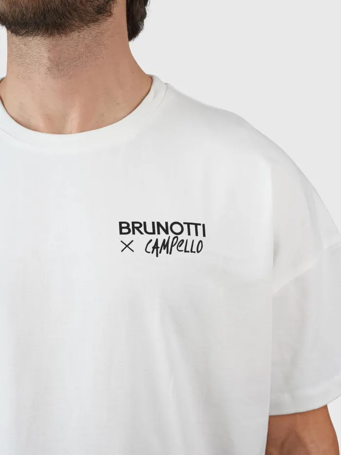 Brunotti Tshirts Men CampelloPalmOversized Tshirt OffWhite
