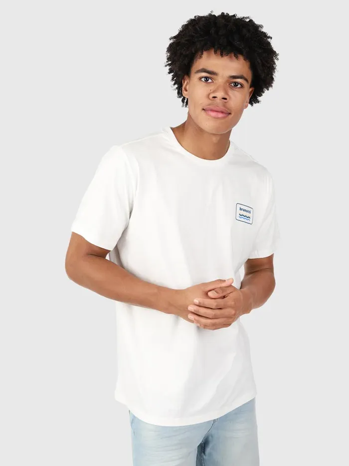 Brunotti Tshirts Men LogoWaveTshirt OffWhite
