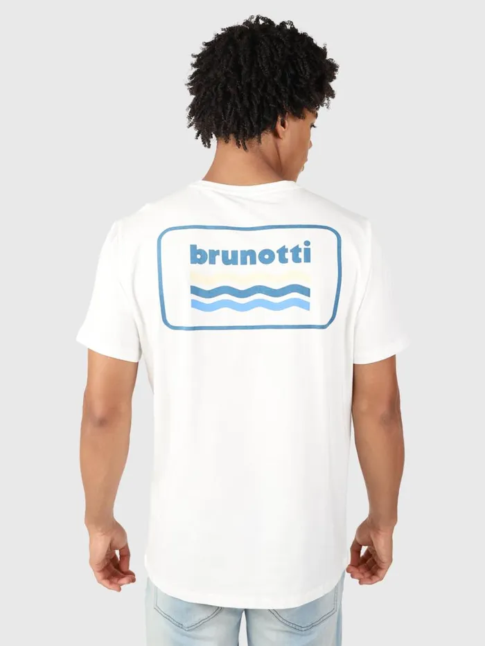Brunotti Tshirts Men LogoWaveTshirt OffWhite