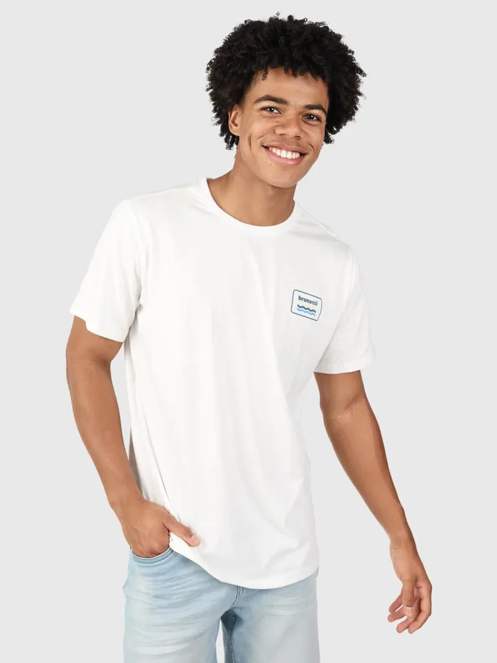 Brunotti Tshirts Men LogoWaveTshirt OffWhite