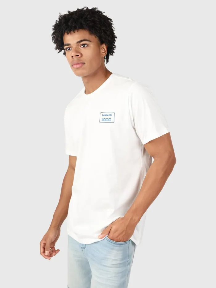 Brunotti Tshirts Men LogoWaveTshirt OffWhite