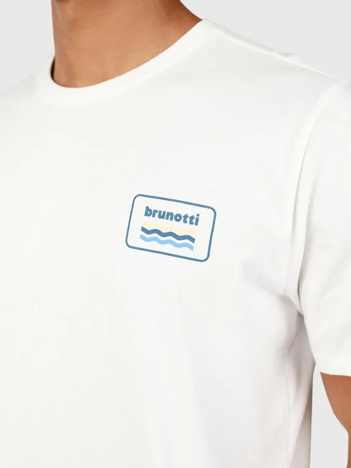 Brunotti Tshirts Men LogoWaveTshirt OffWhite