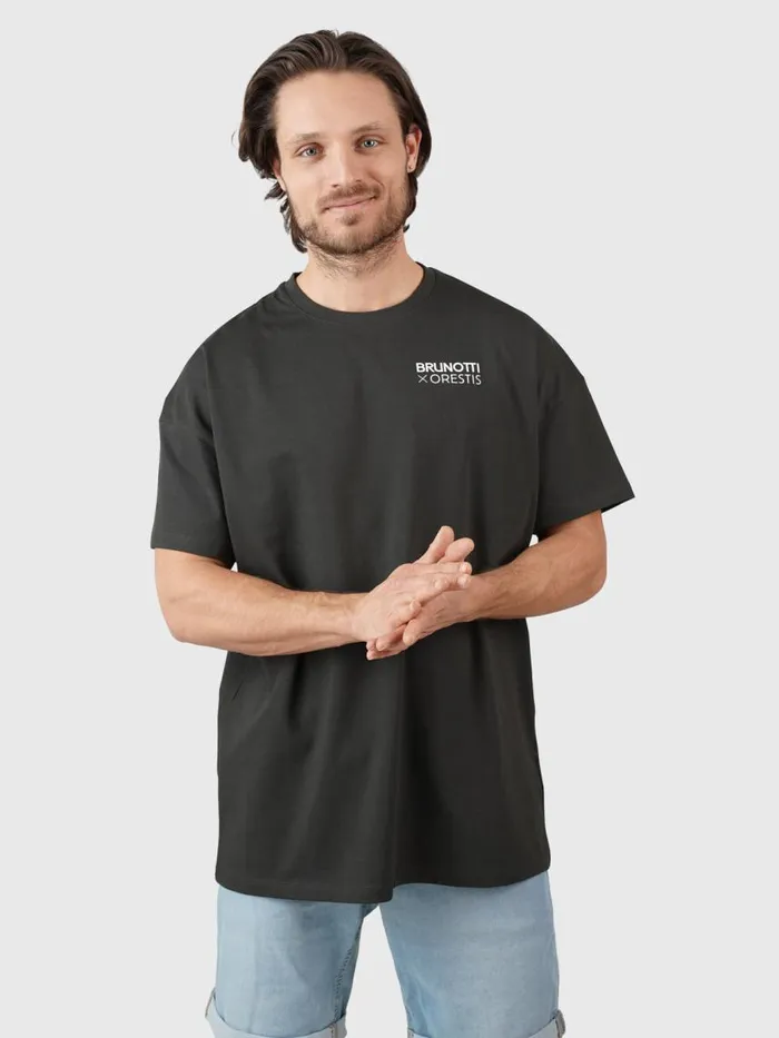 Brunotti Tshirts Men OrestisNatureOversized Tshirt Black