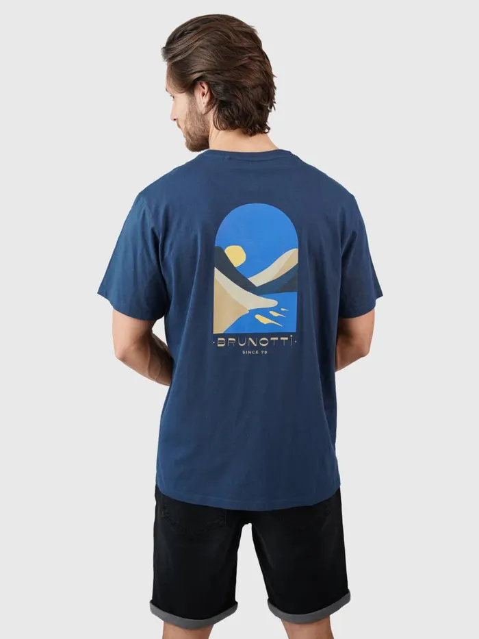 Brunotti Tshirts Men OvalMountainTshirt Blue