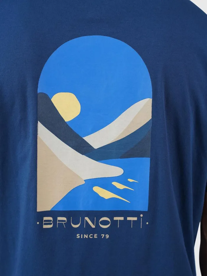 Brunotti Tshirts Men OvalMountainTshirt Blue