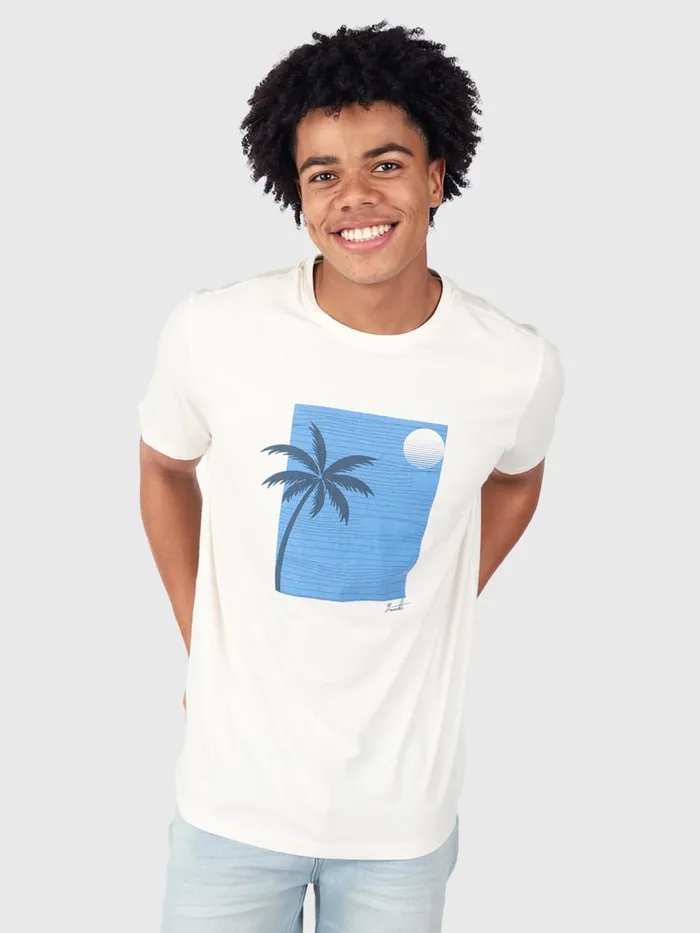 Brunotti Tshirts Men PalmSunsetTshirt OffWhite
