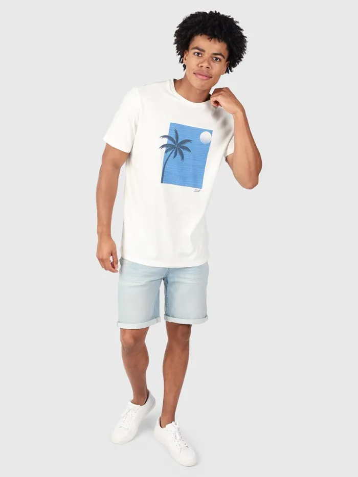 Brunotti Tshirts Men PalmSunsetTshirt OffWhite