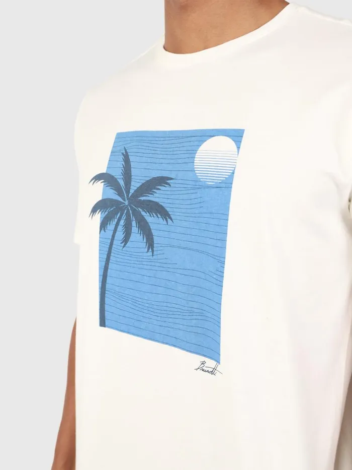 Brunotti Tshirts Men PalmSunsetTshirt OffWhite