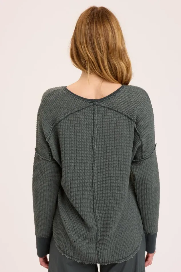 Bullock VNeck Pullover Hawthorn Leaf Clothing XCVI Sweatshirts