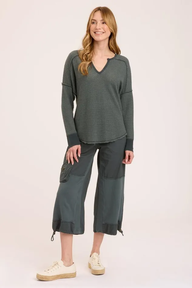 Bullock VNeck Pullover Hawthorn Leaf Clothing XCVI Sweatshirts