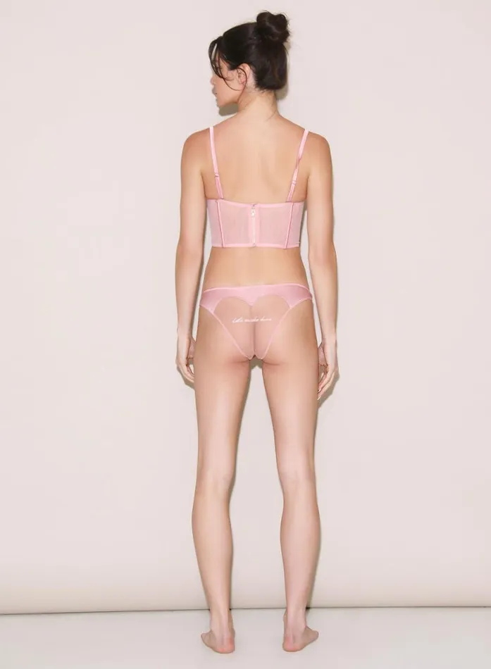 Bustiers and Bra Tops Lingerie Fleur Du Mal Rose Cup Bustier Pink Lady
