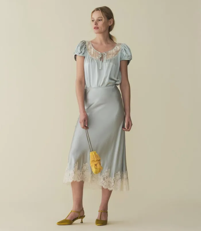CAMRI TOP Dusty Blue Shop DEN Tops