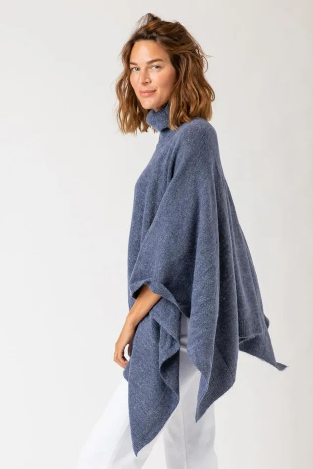 Cartwright Poncho Naval Heather Clothing XCVI Sweaters
