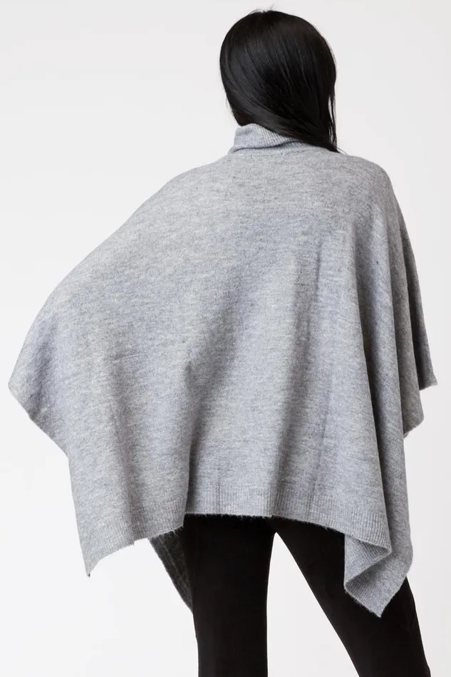 Cartwright Poncho Slate Heather Clothing XCVI Sweaters