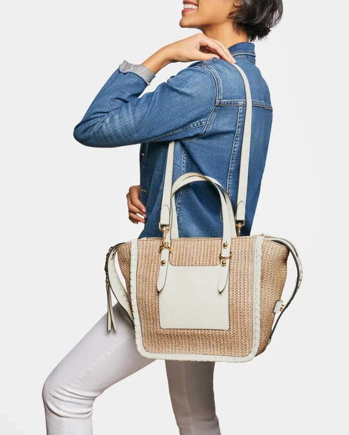 Casablanca Raffia Medium Tote Vanilla Ice Women Aimee Kestenberg Tote Bags