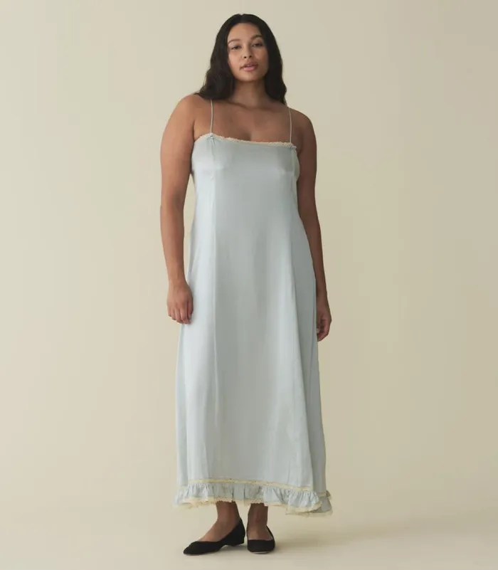 CELANO DRESS Dusty Blue Shop DEN Dresses